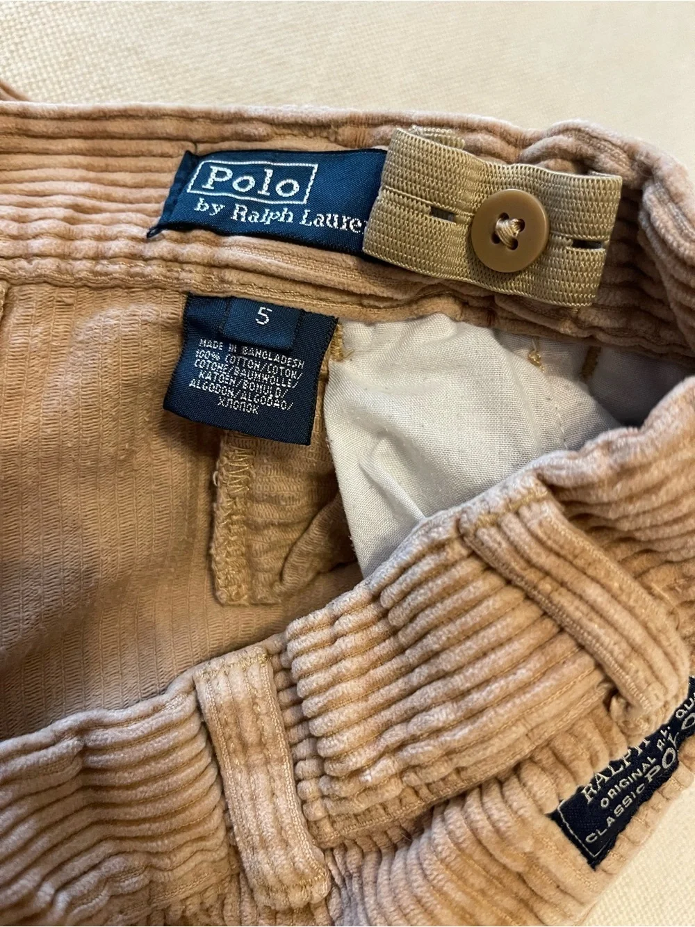 Ralph Lauren Boys Corduroy Pants in Camel